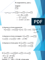 Ejercicios Sobre Números Complejos en Formas TPE - Suma-Resta-Producto y Cociente-Teorema de de Moivre