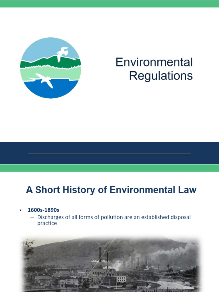 Environmental Regulations PP PDF Superfund Clean Air Act (United States)