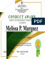 Green and White Minimalist Employee of The Month Certificate