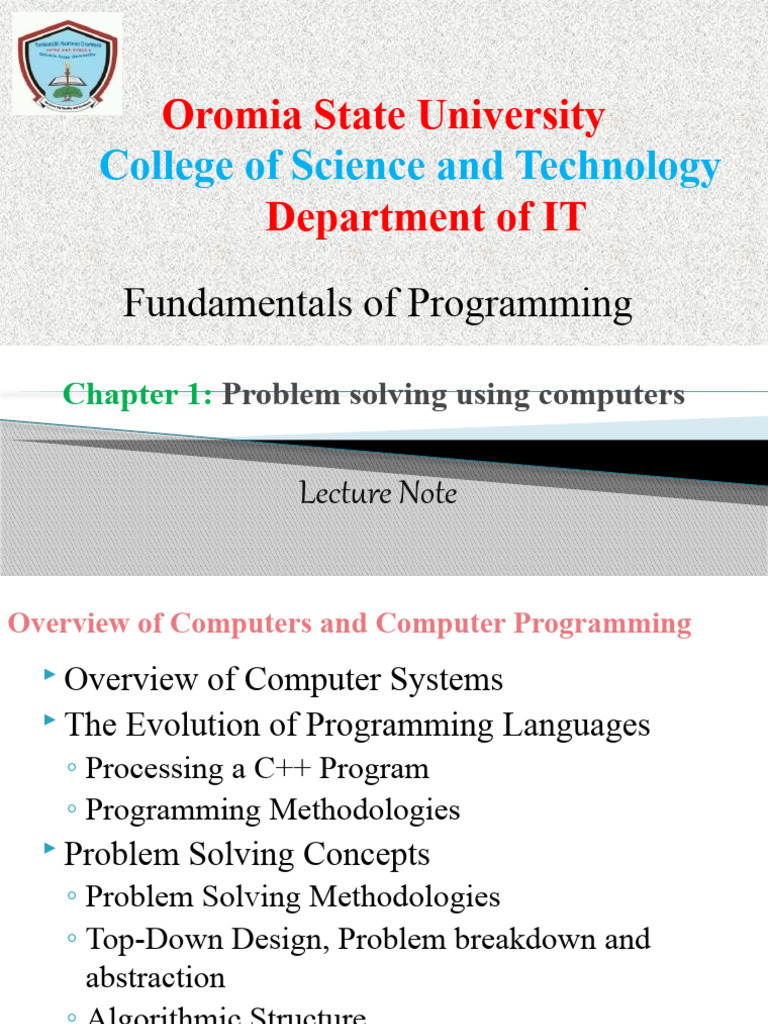 Fund OfProg in-C++Chp 1 | PDF | Computer Programming | Programming