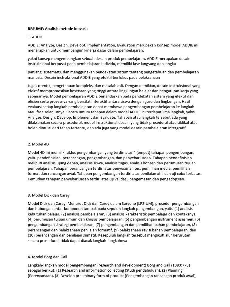 Model Enam Langkah Inovasi Desain | PDF
