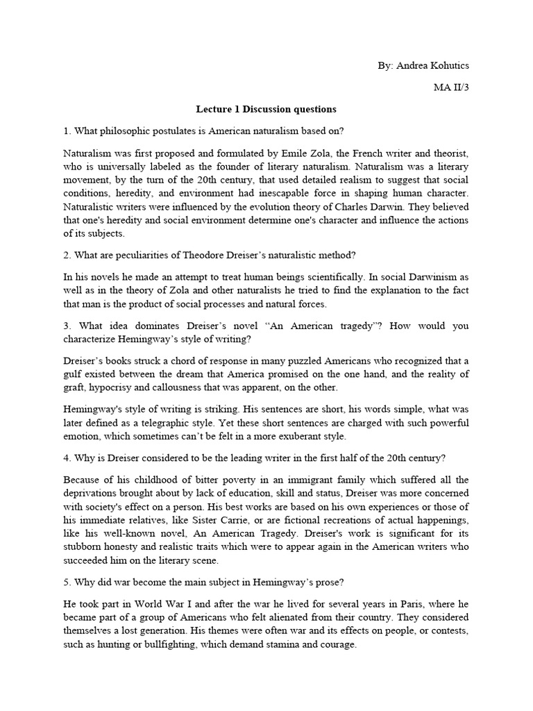 Lecture 1 Discussion Questions PDF