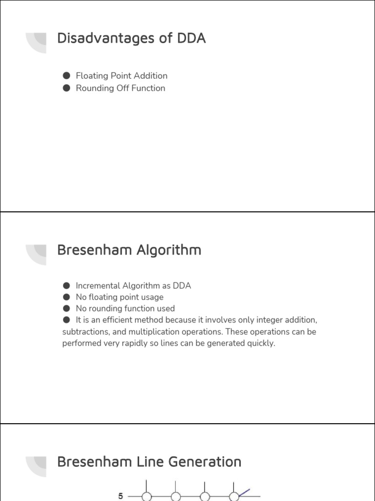 Bresenham Line Drawing Algorithm | PDF | Discrete Mathematics ...