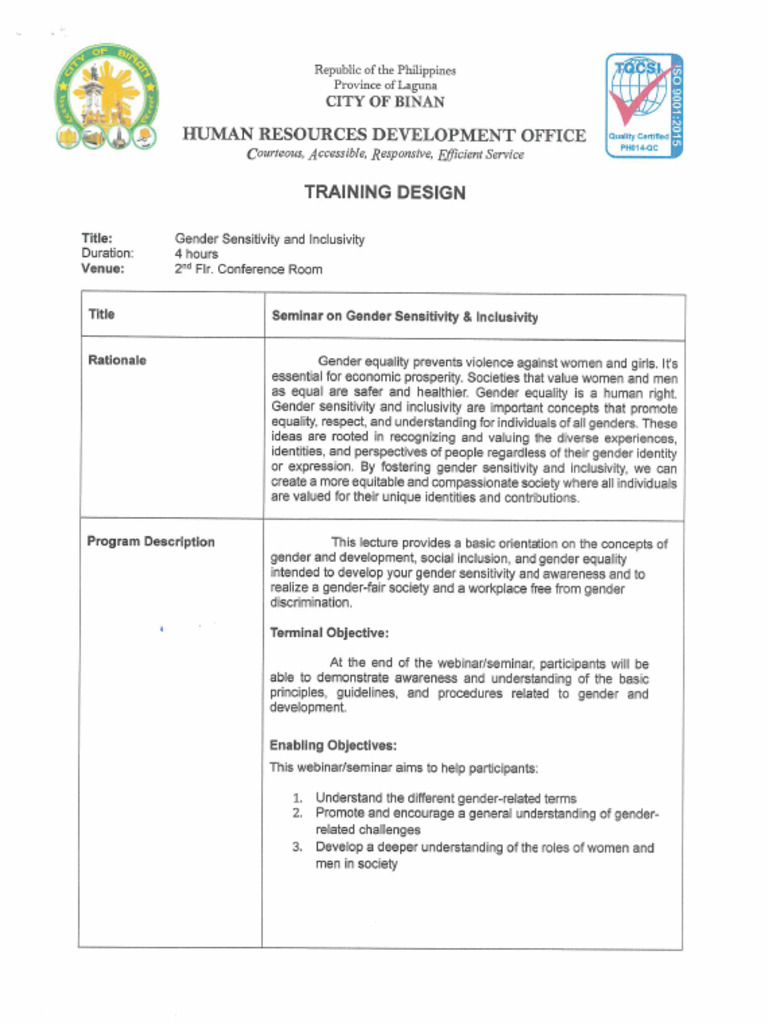 Training Design | PDF