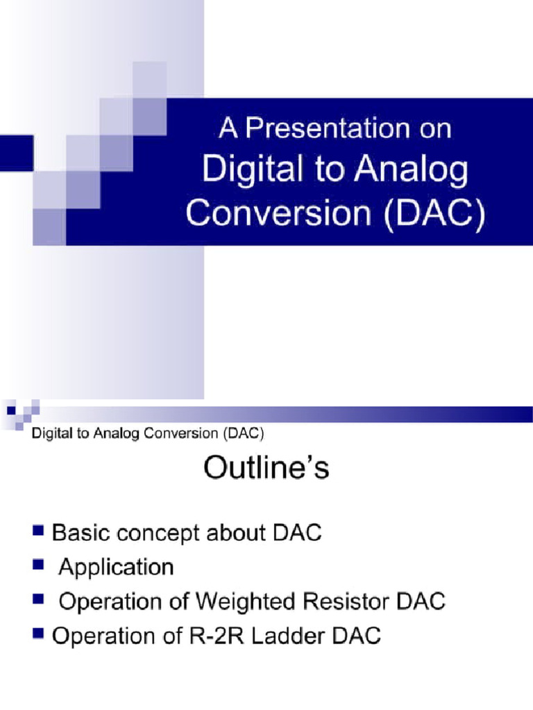 Digital To Analogue Conversion Pdf