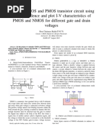 Design A Nmos and Pmos Transistor Circuit Using Virtuoso Cadence and Plot I V Characteristics of Pmos and Nmos For Different Gate and Drain Voltages