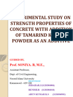 Experimental Study On Strength Properties of Concrete With Addition of Tamarind Kernal Powder As An Additive