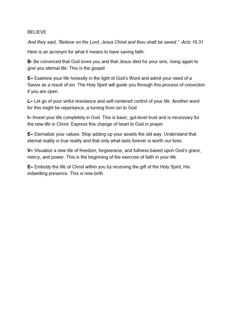 BELIEVE | PDF