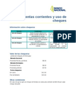 Cuentas Corrientes y Uso de Cheques: Información Sobre Chequeras