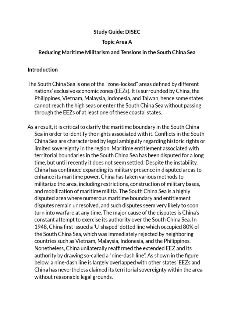 South China Sea Disputes Overview | PDF | South China Sea ...