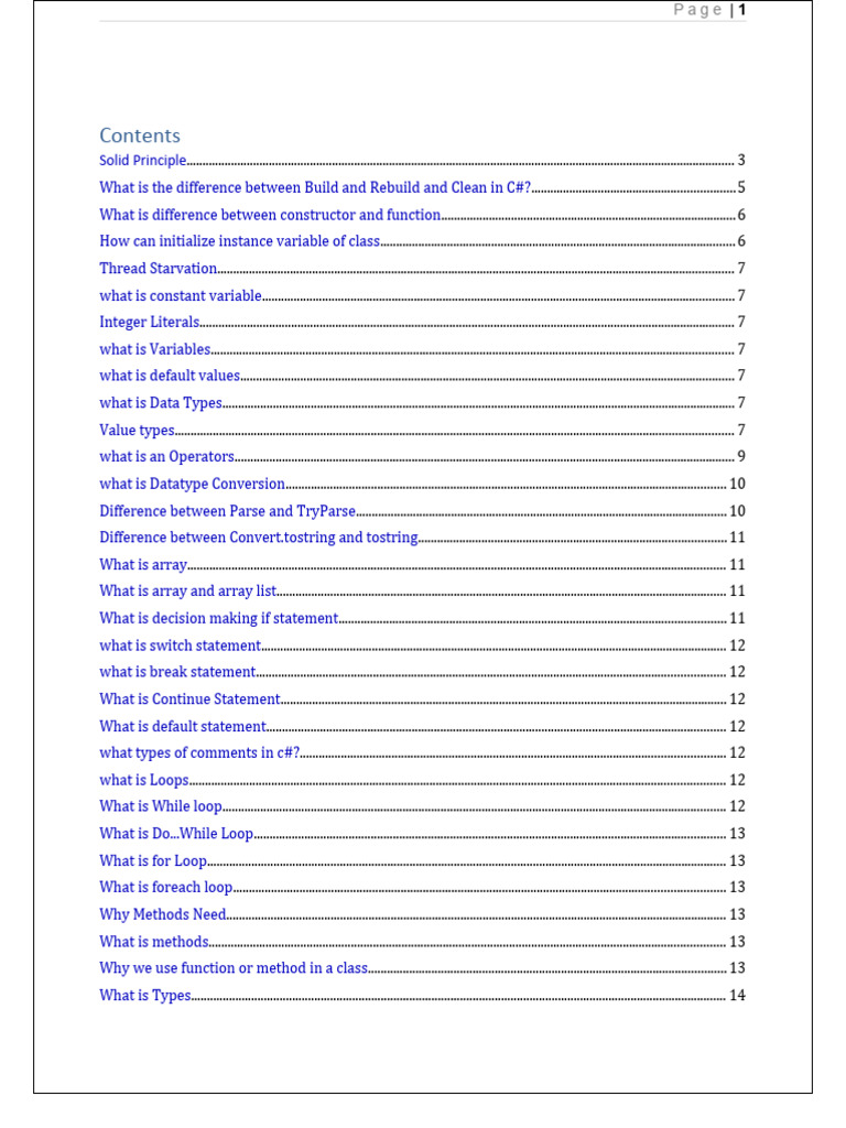 C# Notes | PDF | Data Type | Class (Computer Programming)