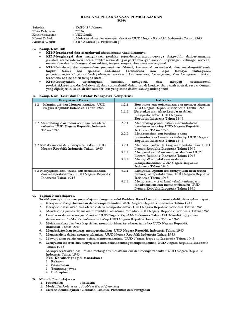 Model Pembelajaran: Problem Based Learning | PDF | Karier ...