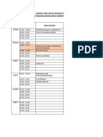 Jadwal Kuliah Kelas e