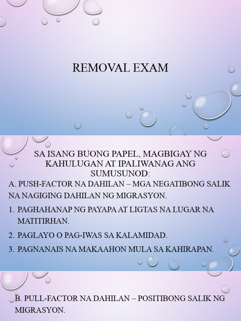 removal-exam-pdf