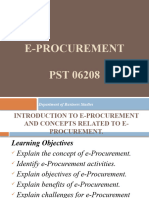 Lecture 1 - Introduction To E-Procurement and Related Concepts
