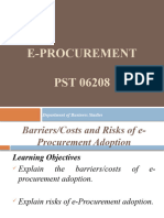 Lecture 3 - Costs and Risks of E-Procurement Adoption