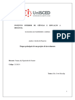 Etapas principais de um projeto de investimento