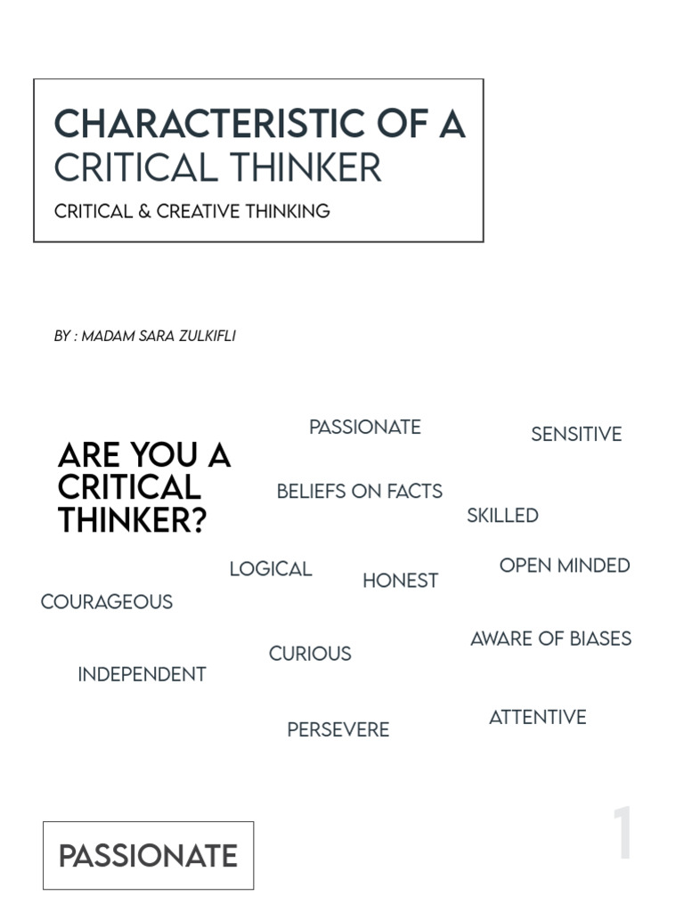 WHAT IS THE MEANING OF A CRITICAL THINKER intelligence overview