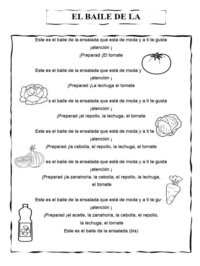 Letra del Baile de la Ensalada | PDF