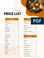 Orange Aesthetic Rimberio Food Price List