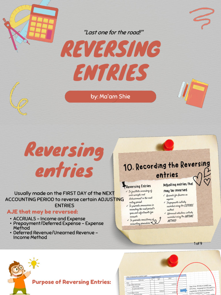 Purpose of Reversing Entries | PDF