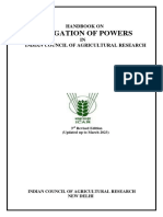 Handbook On Delegation of Powers in ICAR