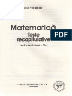 Matematica - Clasa 7 - Teste Recapitulative
