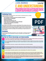 Tutor2u A Level Business Knowledge and Understanding Poster