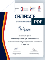 Om Verma - Certificate of Participation