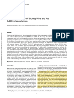 Oxidation of Ti-6Al-4V During Wire and Arc Additive Manufacture