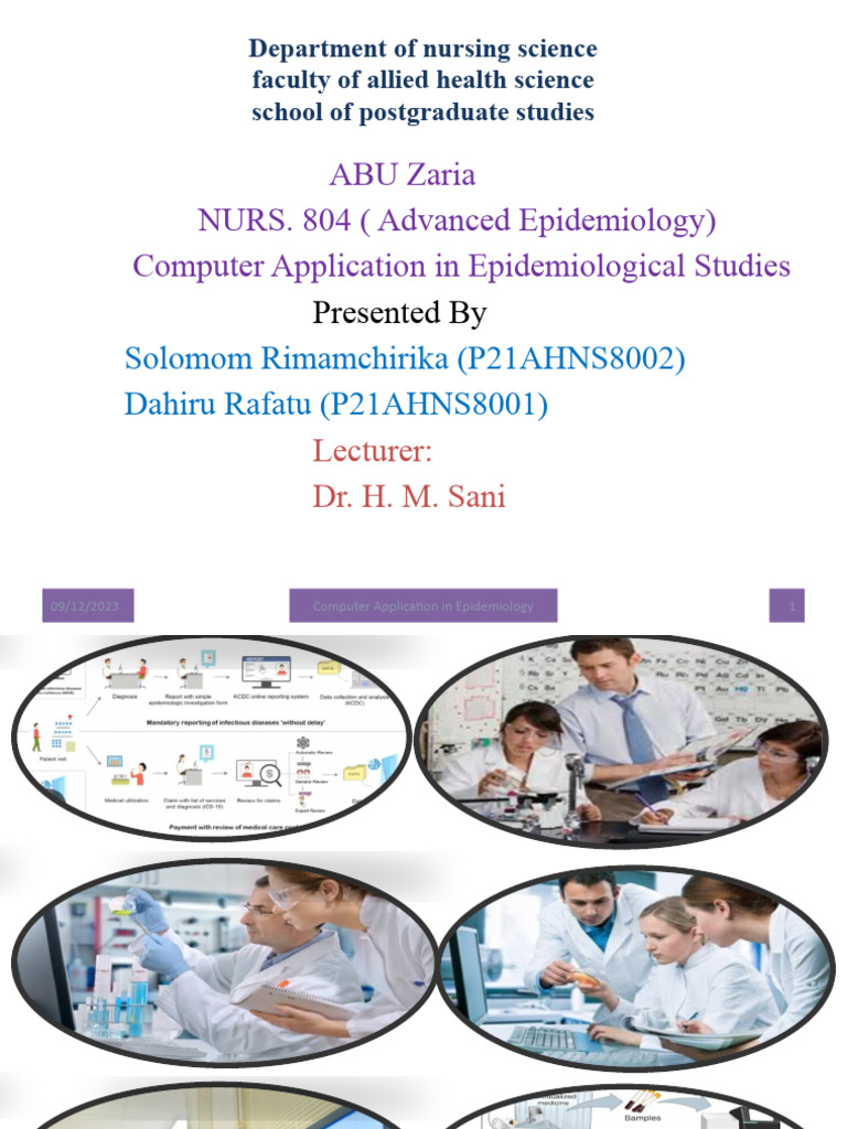 Computer Applications In Epidemiology Pdf Epidemiology Electronic