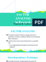 Factor Analysis As A Research Technique
