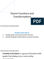 1 5 Parent Functions and Transformations