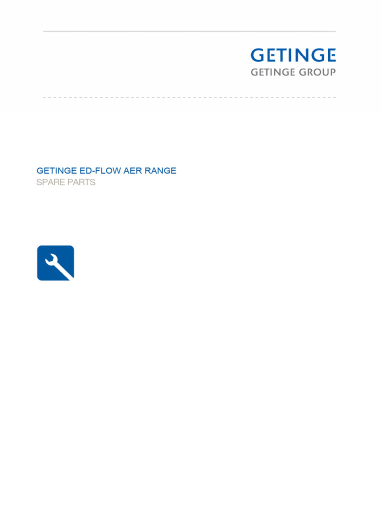 Getinge Ed-Flow Aer Range: Spare Parts | PDF | Vacuum Tube | Screw