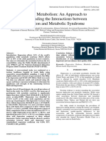 Mind and Metabolism: An Approach To Understanding The Interactions Between Depression and Metabolic Syndrome