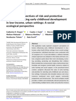 2023 - Caregiver Perspectives of Risk and Protective Factors Influencing Early Childhood Development in Low-Income, Urban Settings A Social Ecological Perspective