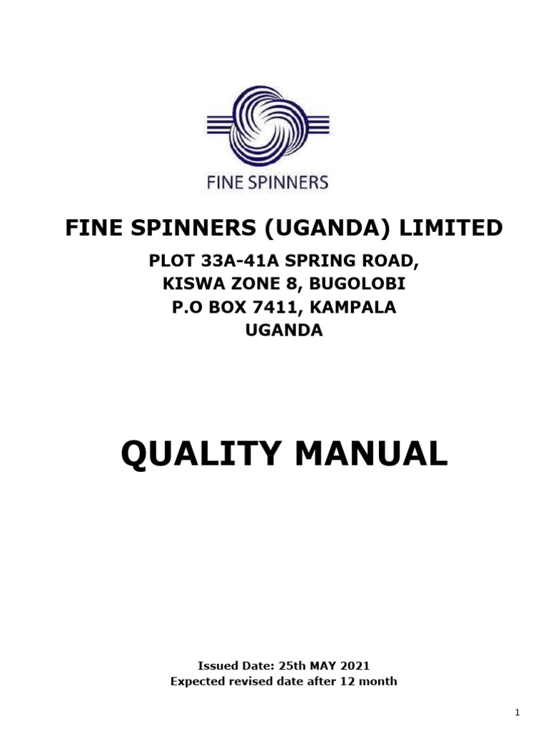 Quality Manual 2022-2030 (A | PDF | Quality Assurance | Quality (Business)