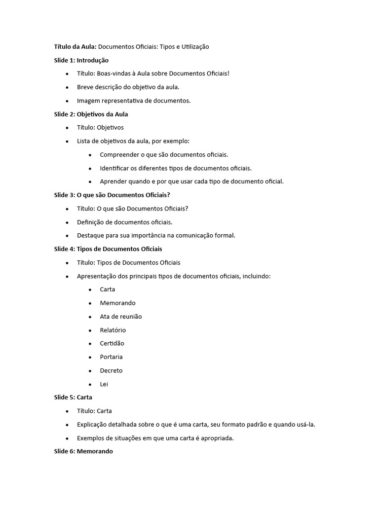 Tipos e Uso de Documentos Oficiais | PDF | Carreira e Crescimento