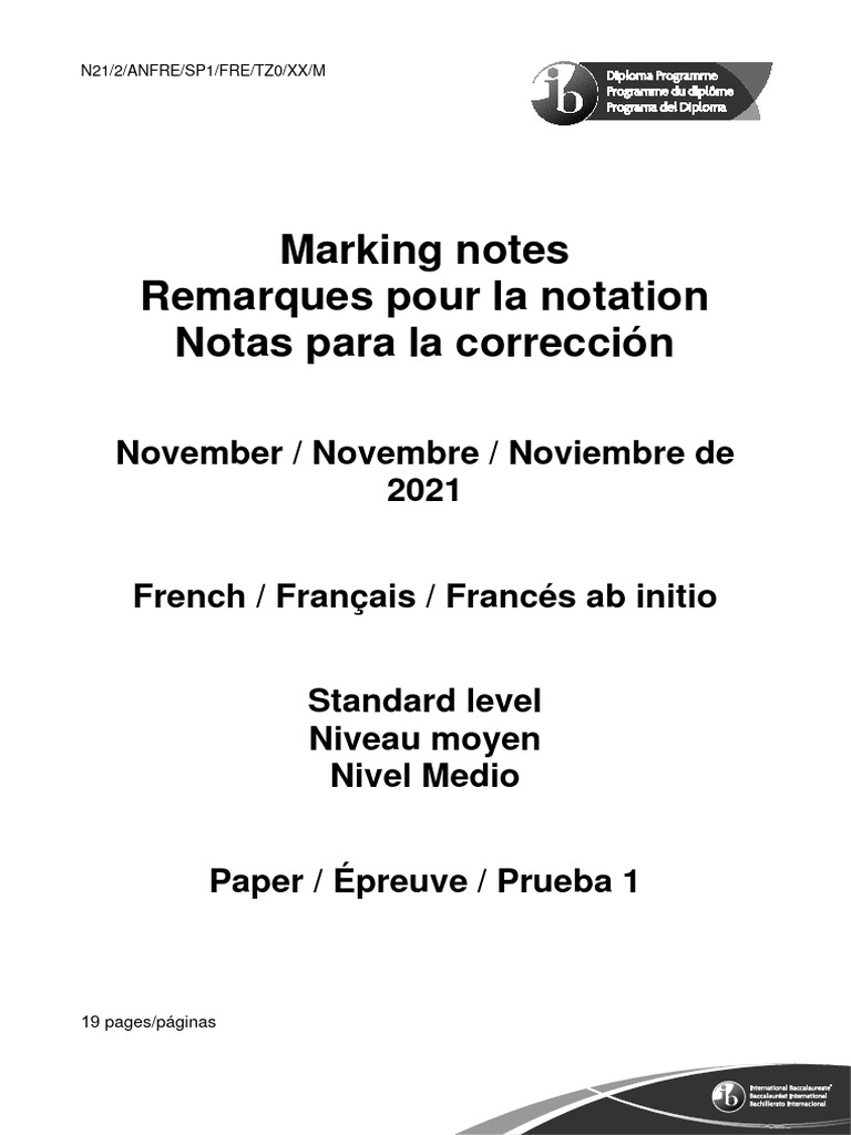 Critères de notation pour le français ab initio | PDF | Linguistique ...