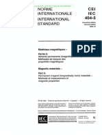 CEI IEC 404-5 - 1993 - Matériaux Magnétiques