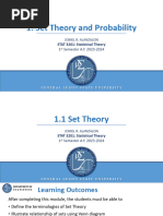 STAT3201 Module 1. Set Theory