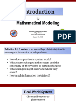 Mathematical Modeling: August 18, 2023