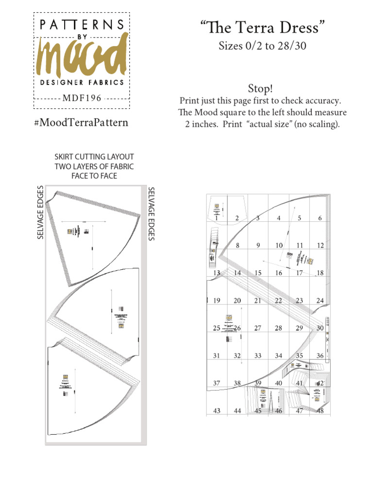 Terra Dress Pattern Guide | PDF | Woman | Human Body