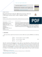Forward Backward Stochastic Differential Equation 2023 Journal of Mathematic
