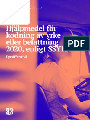 Hjalpmedel For Kodning Av Yrke Eller Befattning 2020 | PDF