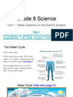 Grade 8 Science: Unit 1 - Water Systems On The Earth's Surface