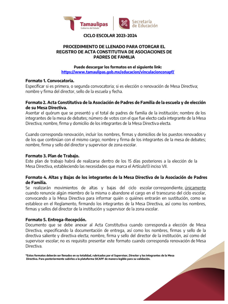 Formatos para Registro de APF 2023-2024 | PDF | Gobierno | Elecciones