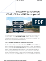 CES, CSAT and NPS in Comparison