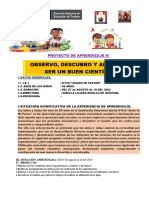 Proyecto 05 Años Observo Descubro y Aprendo A Ser Un Buen Cientifico