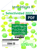 2022 Selectividad Matemáticas II